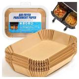 Air Fryer Liners Disposable for Ninja Airfryer: 125pcs 8.7x5.5 Rectangle Parchment Paper for Air Fryer Dual Basket Ninja DZ201 DZ401 Foodi 8Qt and Above Air Fryer liner Accessories - Retail: $10' Air Fryer Liners Disposable for Ninja Airfryer: 125pcs 8.7x5.5 Rectangle Parchment Paper for Air Fryer Dual Basket Ninja DZ201 DZ401 Foodi 8Qt and Above Air Fryer liner Accessories - Retail: $10'