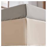 SLEEP ZONE Pleated Bed Skirts Full Size, 15 inch Tailored Drop Easy Fit Bedskirt, Anti-Static, Fade Resistant (Twin, Beige) - Retail: $18 SLEEP ZONE Pleated Bed Skirts Full Size, 15 inch Tailored Drop Easy Fit Bedskirt, Anti-Static, Fade Resistant (Twin, Beige) - Retail: $18