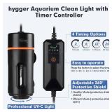 Aquarium U-V Light with Timer, 360° Protective Shield Clean Light for Green Water and Algae Clean, Mini Algae Control Lamp for Freshwater and Saltwater Tank (3W for 5-25 Gallon) - Retail: $27 Aquarium U-V Light with Timer, 360° Protective Shield Clean Light for Green Water and Algae Clean, Mini Algae Control Lamp for Freshwater and Saltwater Tank (3W for 5-25 Gallon) - Retail: $27