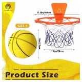 Silent Basketball and Hoop Set Soft Foam Indoor Basketball No Noise for Indoor Dribbling and Shooting Practice Ideal for Teens Adults(Yellow, Size 5) - Retail: $22 Silent Basketball and Hoop Set Soft Foam Indoor Basketball No Noise for Indoor Dribbling and Shooting Practice Ideal for Teens Adults(Yellow, Size 5) - Retail: $22