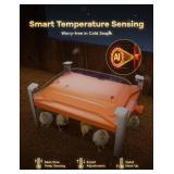 Smart Chicken Coop Heater, 200 Watts Chick Heater Built-in Adaptive Temperature Sensor, Chicken Coop Heater for Winter, Coop Heater Adaptable to Timer and Temp Controllers, UL-Compliant - Retail: $80 Smart Chicken Coop Heater, 200 Watts Chick Heater Built-in Adaptive Temperature Sensor, Chicken Coop Heater for Winter, Coop Heater Adaptable to Timer and Temp Controllers, UL-Compliant - Retail: $80