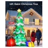 14FT Christmas Tree Inflatable Outdoor Decoration, Giant Christmas Inflatables Tree with 3 Gift Boxes, Lighted Christmas Decoration for Yard, Blow Up Xmas New Year Lawn Decor - Retail: $149 14FT Christmas Tree Inflatable Outdoor Decoration, Giant Christmas Inflatables Tree with 3 Gift Boxes, Lighted Christmas Decoration for Yard, Blow Up Xmas New Year Lawn Decor - Retail: $149