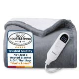Bedsure Heated Blanket Throw Blanket - Fast Heating Electric Blanket, Soft Flannel Heated Throw with 4 Time Settings, 6 Heating Settings (50x60', Grey) - Retail: $45' Bedsure Heated Blanket Throw Blanket - Fast Heating Electric Blanket, Soft Flannel Heated Throw with 4 Time Settings, 6 Heating Settings (50x60', Grey) - Retail: $45'