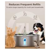 Dog Water Fountain for Large Dogs 7L/236oz Stainless Steel Dog Water Bowl Dispenser Automatic Cat Water Fountain with Deeper Drinking Area, Multi-Filtration Pet Fountain with 6 Filters - Retail: $60 Dog Water Fountain for Large Dogs 7L/236oz Stainless Steel Dog Water Bowl Dispenser Automatic Cat Water Fountain with Deeper Drinking Area, Multi-Filtration Pet Fountain with 6 Filters - Retail: $60
