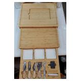 Extra Large 33.7x15.7 inch Charcuterie Boards Gift Set, 100% Bamboo Cheese Board and Knife Set, Cool Meat Cheese Platter Tray, House Warming - Retail: $55 Extra Large 33.7x15.7 inch Charcuterie Boards Gift Set, 100% Bamboo Cheese Board and Knife Set, Cool Meat Cheese Platter Tray, House Warming - Retail: $55
