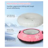42 Heavy Duty Snow Tube 1 Pack with Canvas Cover for Adults, Inflatable Snow Tube Sled with Thickened Bottom Rope Repair Kit, Outdoor Winter for Sledding, Rose Red - Retail: $50' 42 Heavy Duty Snow Tube 1 Pack with Canvas Cover for Adults, Inflatable Snow Tube Sled with Thickened Bottom Rope Repair Kit, Outdoor Winter for Sledding, Rose Red - Retail: $50'