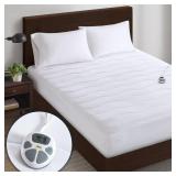 Serta Heated Mattress Pad Twin XL - Deep Pocket, 10 Heat Settings, Auto Shut Off, ETL Certified, Machine Washable, White - Retail: $76 Serta Heated Mattress Pad Twin XL - Deep Pocket, 10 Heat Settings, Auto Shut Off, ETL Certified, Machine Washable, White - Retail: $76