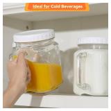 74 oz Wide Mouth Glass Jar with Lid, Clear Large Mason Jars (2 Pack) - Retail: $24 74 oz Wide Mouth Glass Jar with Lid, Clear Large Mason Jars (2 Pack) - Retail: $24