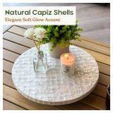 12 Inch Capiz Lazy Susan, Decorative Lazy Susan Turntable Centerpiece for Dining Table, Kitchen Counter, Round Mother of Pearl Capiz Shell Spinning Tray for Countertop & Tabletop (White) - Retail: $30 12 Inch Capiz Lazy Susan, Decorative Lazy Susan Turntable Centerpiece for Dining Table, Kitchen Counter, Round Mother of Pearl Capiz Shell Spinning Tray for Countertop & Tabletop (White) - Retail: $30