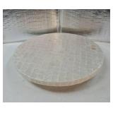 12 Inch Capiz Lazy Susan, Decorative Lazy Susan Turntable Centerpiece for Dining Table, Kitchen Counter, Round Mother of Pearl Capiz Shell Spinning Tray for Countertop & Tabletop (White) - Retail: $30 12 Inch Capiz Lazy Susan, Decorative Lazy Susan Turntable Centerpiece for Dining Table, Kitchen Counter, Round Mother of Pearl Capiz Shell Spinning Tray for Countertop & Tabletop (White) - Retail: $30