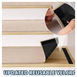 Peel and Stick Adhesive Stair Treads for Wooden Steps Indoor Set of 15 Pack, Rubber Backed Non Slip Jute Stair Rug Step Pads for Pet Dog, Elders and Kids, Beige. VISIBLE USE. - Retail: $70 Peel and Stick Adhesive Stair Treads for Wooden Steps Indoor Set of 15 Pack, Rubber Backed Non Slip Jute Stair Rug Step Pads for Pet Dog, Elders and Kids, Beige. VISIBLE USE. - Retail: $70