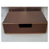 Stackable Organizer Drawer Classic Brown Pu Leather Handmade, Organize Home Office Desk Accessories and Sort Letter-Size Paper/a4 Document, Desk Caddy with Drawers Storage Box,13.1x10x3.7inches - Reta Stackable Organizer Drawer Classic Brown Pu Leather Handmade, Organize Home Office Desk Accessories and Sort Letter-Size Paper/a4 Document, Desk Caddy with Drawers Storage Box,13.1x10x3.7inches - Reta