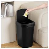 3 Pack Bathroom Small Trash Can with Lid, 2.6 Gallon Slim Garbage Bin with Pop-Up Lid, 10L Plastic Wastebasket for Bedroom, Office, Kitchen, Toilet (Black) - Retail: $24 3 Pack Bathroom Small Trash Can with Lid, 2.6 Gallon Slim Garbage Bin with Pop-Up Lid, 10L Plastic Wastebasket for Bedroom, Office, Kitchen, Toilet (Black) - Retail: $24