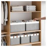 StorageWorks Storage Bins, Fabric Storage Bins for Shelves, Large Storage Baskets with Metal Frame, Closet Baskets and Bins with Handles, Gray and White, 2-Pack - Retail: $25 StorageWorks Storage Bins, Fabric Storage Bins for Shelves, Large Storage Baskets with Metal Frame, Closet Baskets and Bins with Handles, Gray and White, 2-Pack - Retail: $25