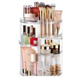 360 Rotating Makeup Organizer Countertop - Adjustable Shelf Height - The Perfect Round Spinning Cosmetic Organizer for Bedroom Dresser or Vanity Countertop Storage (Clear) - Retail: $15 360 Rotating Makeup Organizer Countertop - Adjustable Shelf Height - The Perfect Round Spinning Cosmetic Organizer for Bedroom Dresser or Vanity Countertop Storage (Clear) - Retail: $15