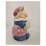 Decorative Pig Cookie Jar in Floral Dress Decorative Pig Cookie Jar in Floral Dress
