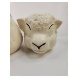 Ceramic Lamb Bisque Cookie Jar Ceramic Lamb Bisque Cookie Jar