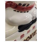 Cat Cookie Jar with Checkered Design Cat Cookie Jar with Checkered Design