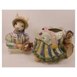 Fitz and Floyd Rabbit Figurine Cookie Jar Fitz and Floyd Rabbit Figurine Cookie Jar
