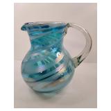 Mexican Art Glass Swirl Pitcher Mexican Art Glass Swirl Pitcher
