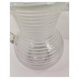 Clear Glass Spiral Ribbed Pitcher Clear Glass Spiral Ribbed Pitcher