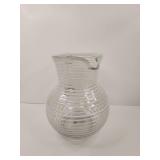 Clear Glass Spiral Ribbed Pitcher Clear Glass Spiral Ribbed Pitcher