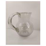 Clear Glass Spiral Ribbed Pitcher Clear Glass Spiral Ribbed Pitcher