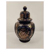 Japanese Cobalt Blue and Gold Ginger Jar Japanese Cobalt Blue and Gold Ginger Jar