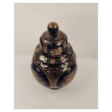 Japanese Cobalt Blue and Gold Ginger Jar Japanese Cobalt Blue and Gold Ginger Jar