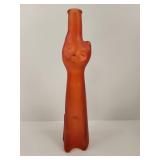 Red Glass Cat Bottle Red Glass Cat Bottle