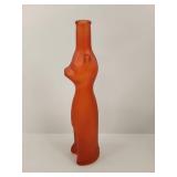 Red Glass Cat Bottle Red Glass Cat Bottle