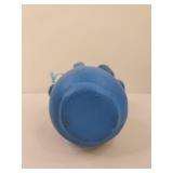 Blue Clay Floral Folk Art Vase Blue Clay Floral Folk Art Vase