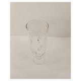 Clear Glass Tall Vase with Figure Design Clear Glass Tall Vase with Figure Design