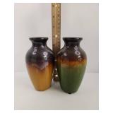 West German Style Ceramic Vases Set West German Style Ceramic Vases Set