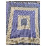 Handmade Geometric Afghan Blanket Handmade Geometric Afghan Blanket