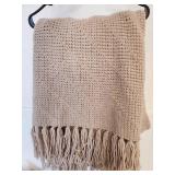 Handmade Cotton Throw Blanket with Fringe Handmade Cotton Throw Blanket with Fringe