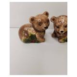 Holiday Brown Bear Ceramic Salt and Pepper Shakers Holiday Brown Bear Ceramic Salt and Pepper Shakers