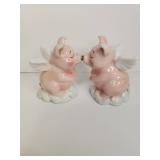 Pink Pig Angel Salt and Pepper Shakers Pink Pig Angel Salt and Pepper Shakers