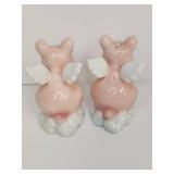 Pink Pig Angel Salt and Pepper Shakers Pink Pig Angel Salt and Pepper Shakers