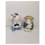 Ceramic Bunny Salt and Pepper Shakers Ceramic Bunny Salt and Pepper Shakers