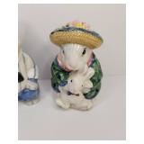 Ceramic Bunny Salt and Pepper Shakers Ceramic Bunny Salt and Pepper Shakers