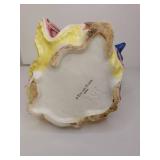 Ceramic Garden Bunny Figurine with Floral Hat Ceramic Garden Bunny Figurine with Floral Hat