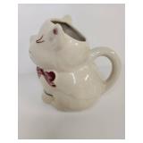 White Ceramic Cat Creamer Pitcher White Ceramic Cat Creamer Pitcher