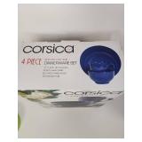 Corsica Home 4 Piece Blue Dinnerware Set Corsica Home 4 Piece Blue Dinnerware Set