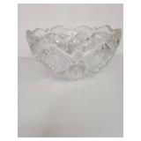 Pressed Glass Bowl with Star Pattern Pressed Glass Bowl with Star Pattern