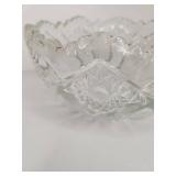 Pressed Glass Bowl with Star Pattern Pressed Glass Bowl with Star Pattern