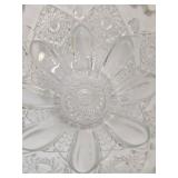 Pressed Glass Bowl with Star Pattern Pressed Glass Bowl with Star Pattern