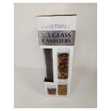 Farberware 3-Piece Glass Storage Canisters Set Farberware 3-Piece Glass Storage Canisters Set