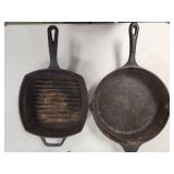 Cast Iron Grill Pan - Classic Brands - Set of Two Cast Iron Grill Pan - Classic Brands - Set of Two