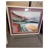 Abstract Landscape with Gold Accents Abstract Landscape with Gold Accents